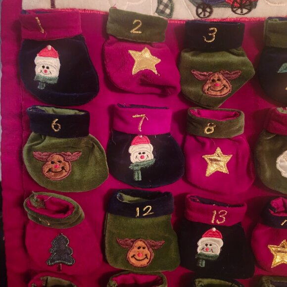 Velvet Christmas Countdown Advent Calender (add your own treats) - Picture 7 of 11